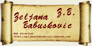 Željana Babušković vizit kartica